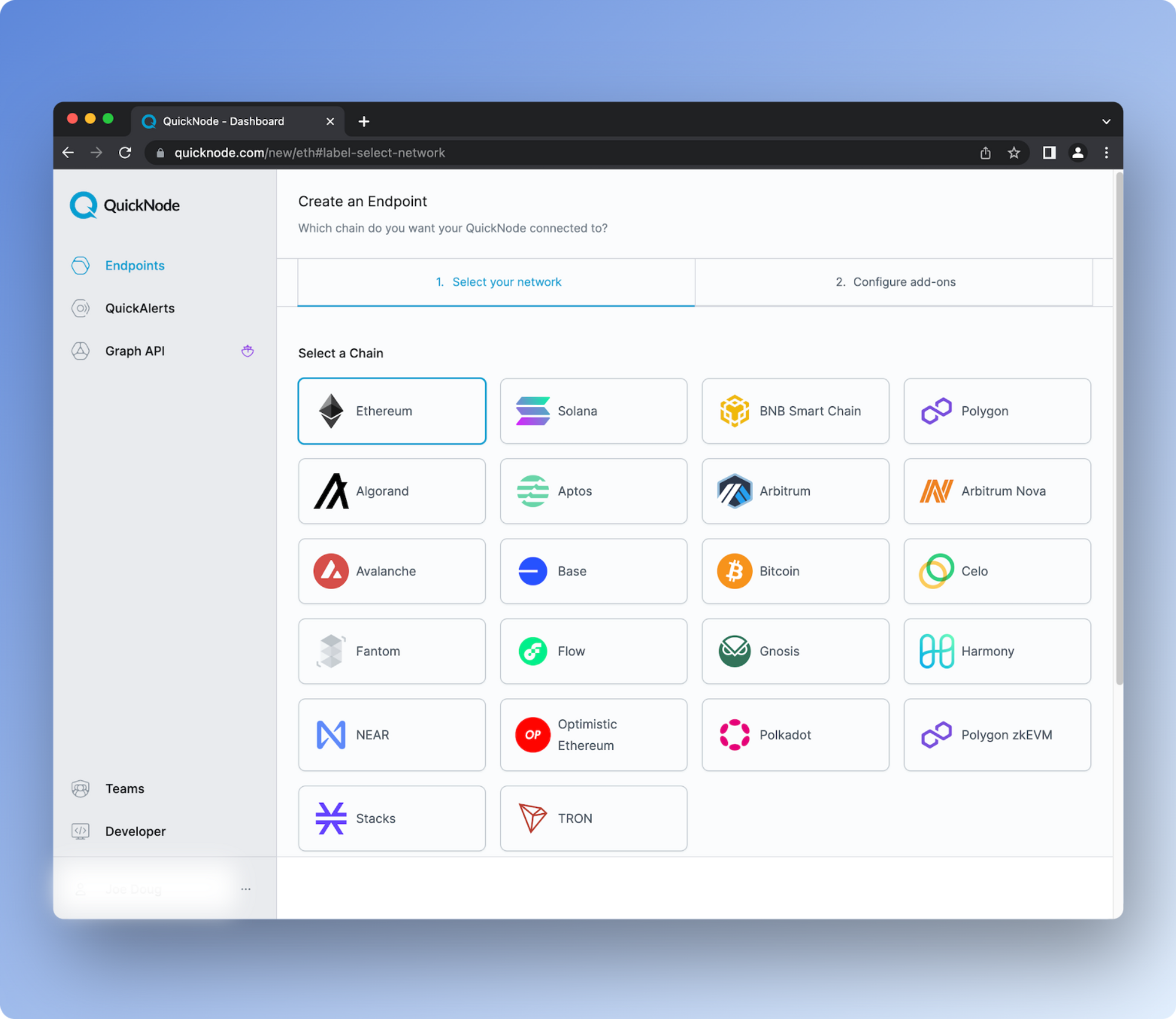 QuickNode Choose Chain