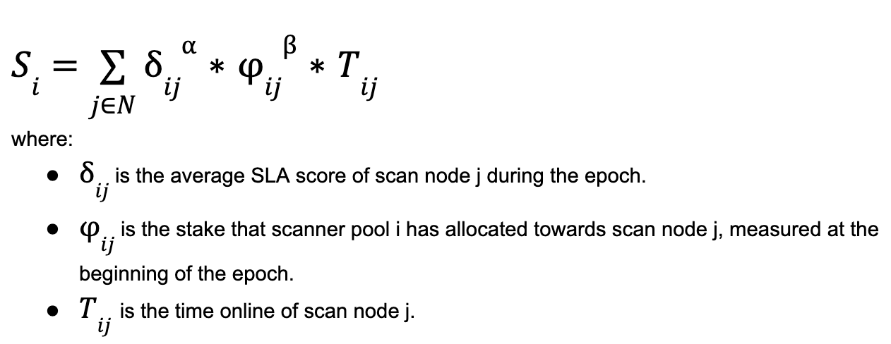scan pool rewards formula